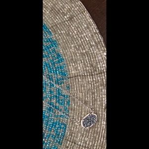 NWOT Silver & Gray-Blue Druzy Necklace